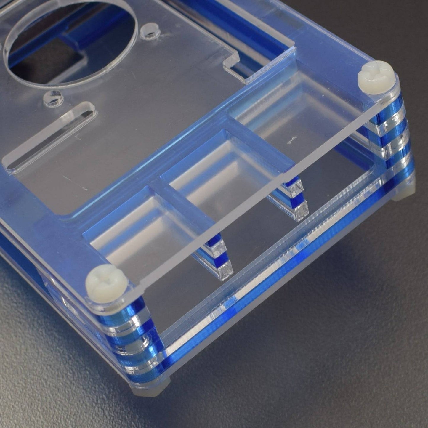 Raspberry Pi 4 7-Layer Acrylic Case Blue And Transparent (Type - A) - RS2318 - REES52
