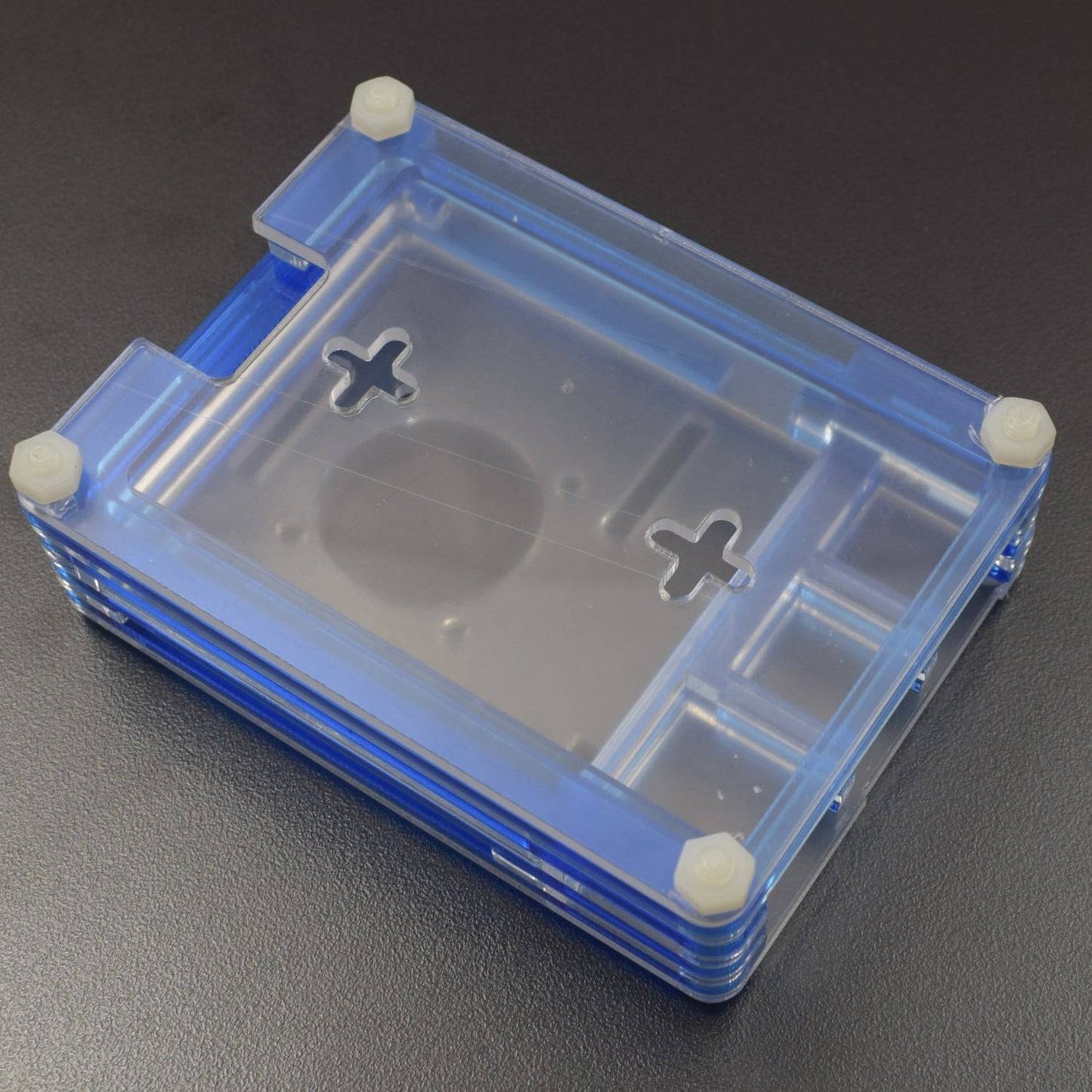 Raspberry Pi 4 7-Layer Acrylic Case Blue And Transparent (Type - A) - RS2318 - REES52