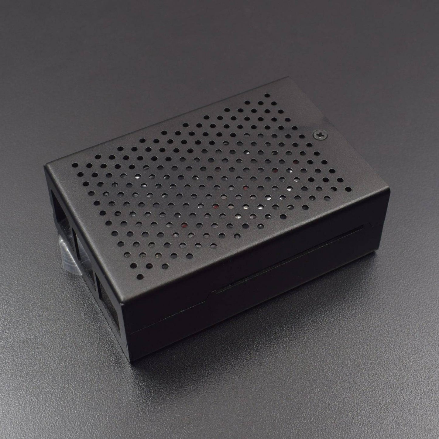 Aluminum Alloy Protective Enclosure Case for Raspberry Pi 4 Model B - Black with Cooling Fan - RS2330 - REES52