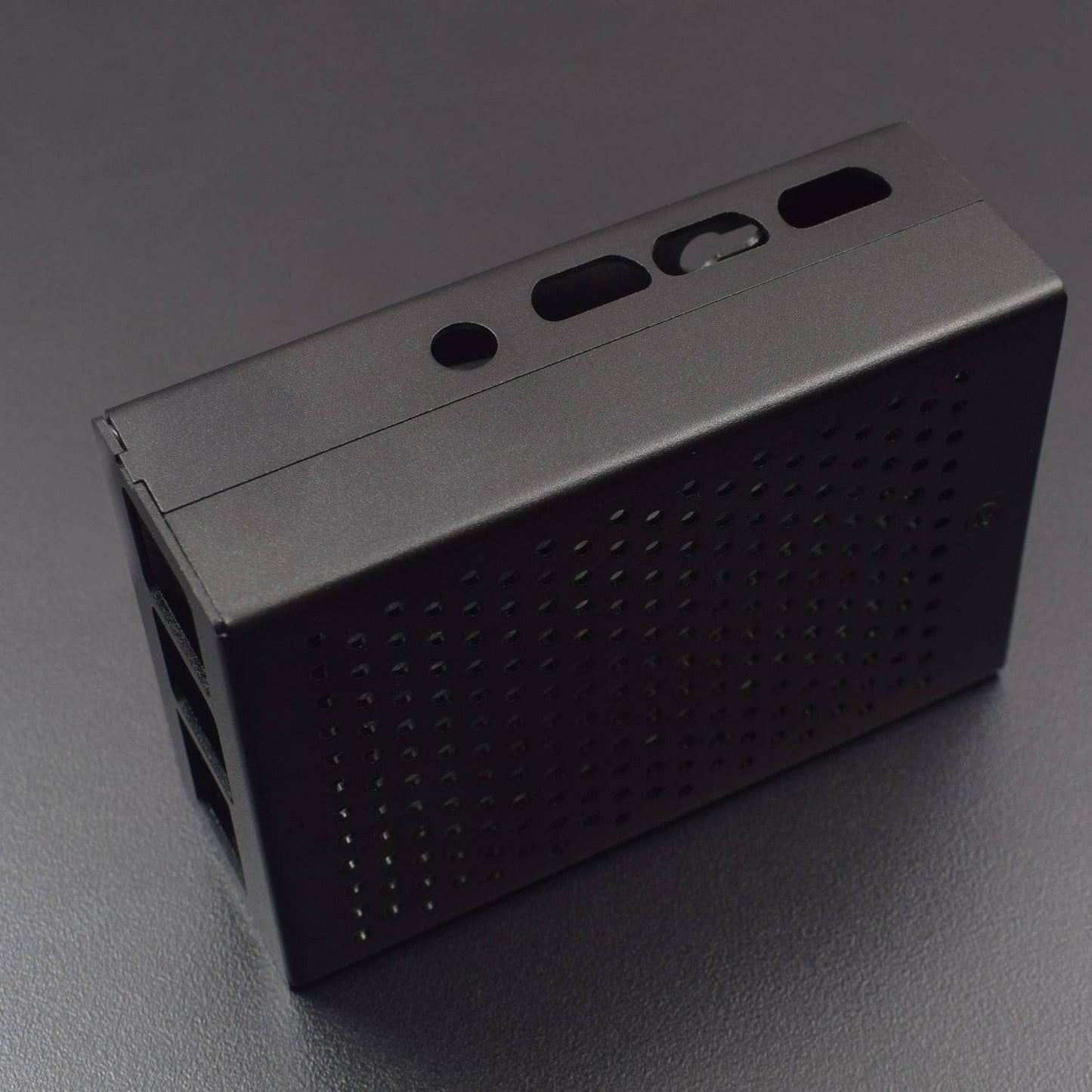 Aluminum Alloy Protective Enclosure Case for Raspberry Pi 4 Model B - Black with Cooling Fan - RS2330 - REES52