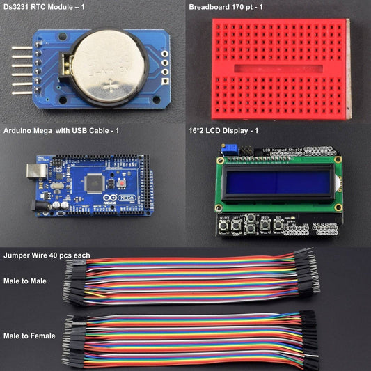 Display the Real Time Data on LCD using RTC DS3231 interfacing with Arduino - KT914 - REES52