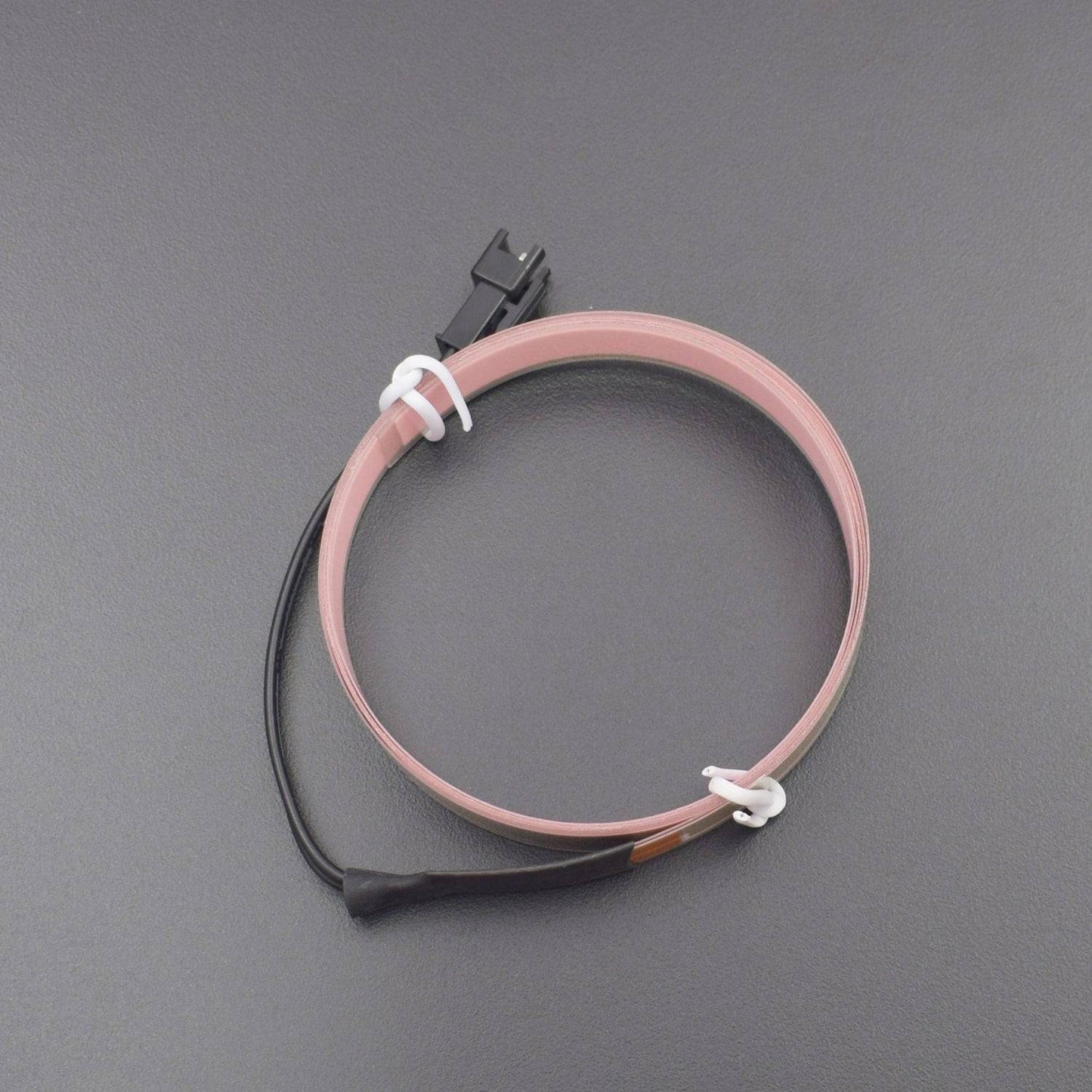 3.3ft White Electroluminescent Tape EL Wire Glowing LED Rope Flat Strip Light with AA Battery Box 3V- RS1488 - REES52