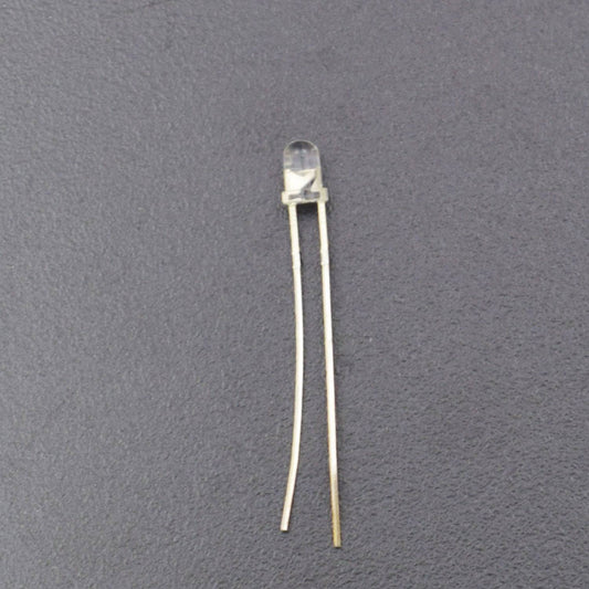 100 pcs 3 mm White LED Diode Lights (Clear Round Transparent DC 3V 20mA) - RS1267 - REES52