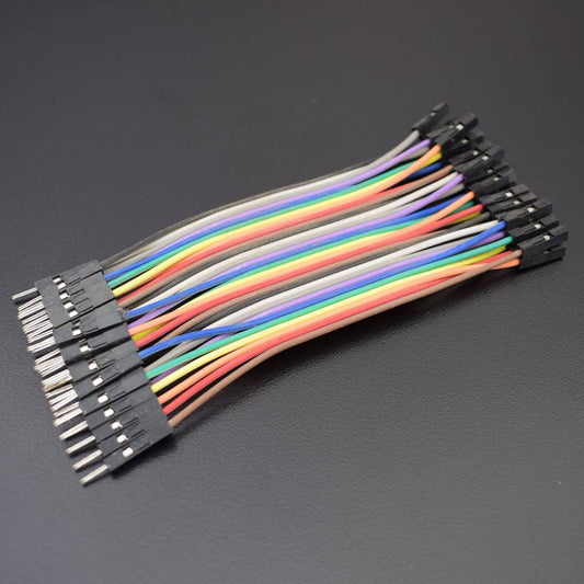 40pcs 10cm 2.54mm Male To Female Jumper Wire Dupont Cable Male to female bread line 10cm - RC116 - REES52