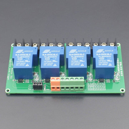 4-Channel DC 24V Relay Module High/Low Level Triggering Optocoupler Isolation  for PLC Automation Control - RS1868 - REES52