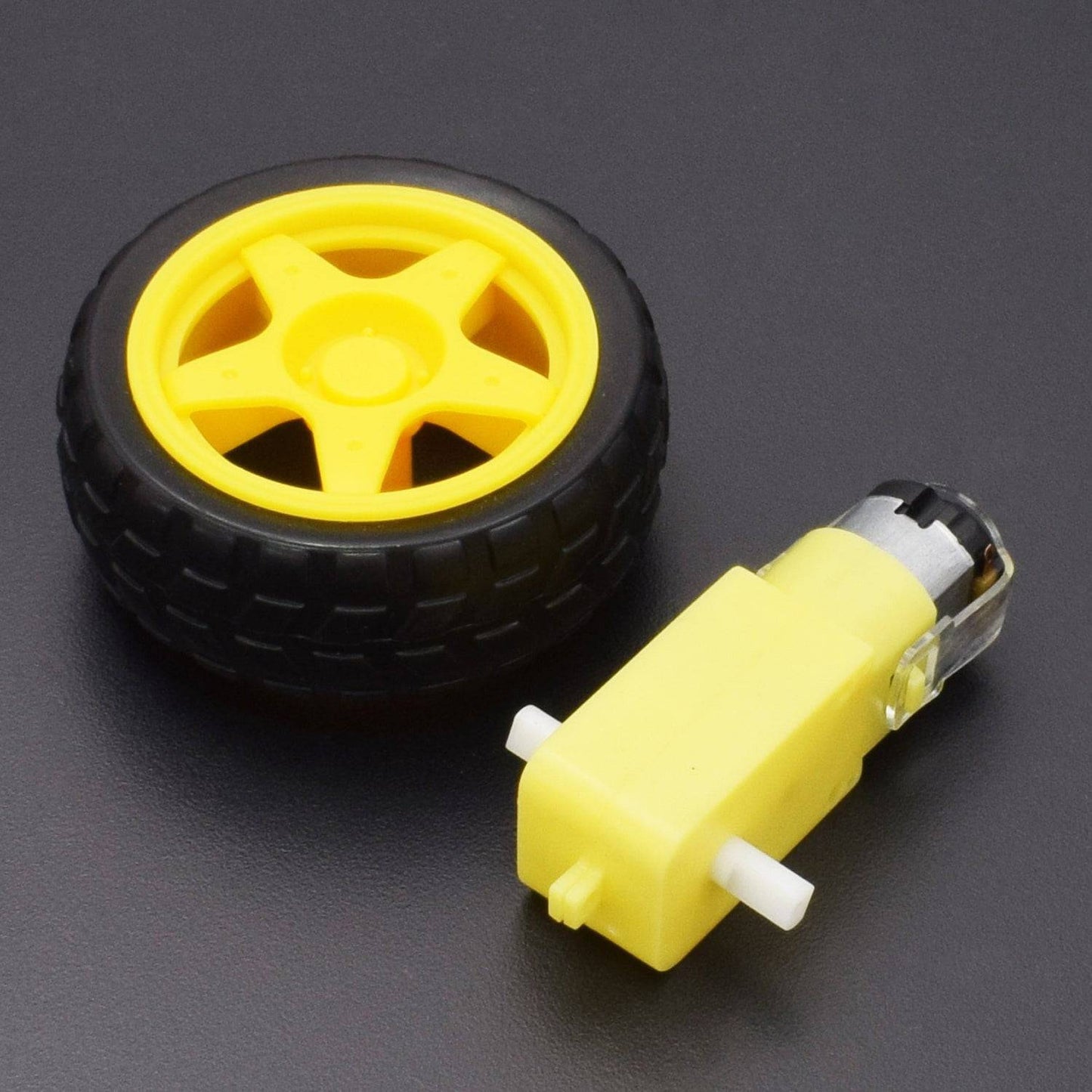 Plastic Robot Wheel Tyre With DC 3-6V Gear Motor For Smart Car - RC022-ML202 - REES52