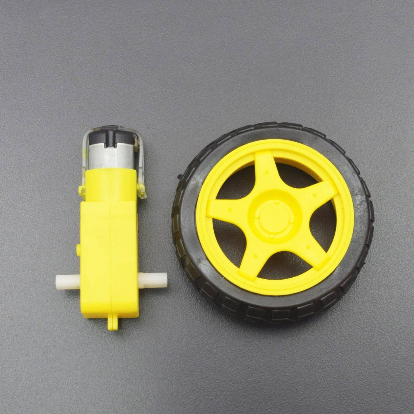 Plastic Robot Wheel Tyre With DC 3-6V Gear Motor For Smart Car - RC022-ML202 - REES52