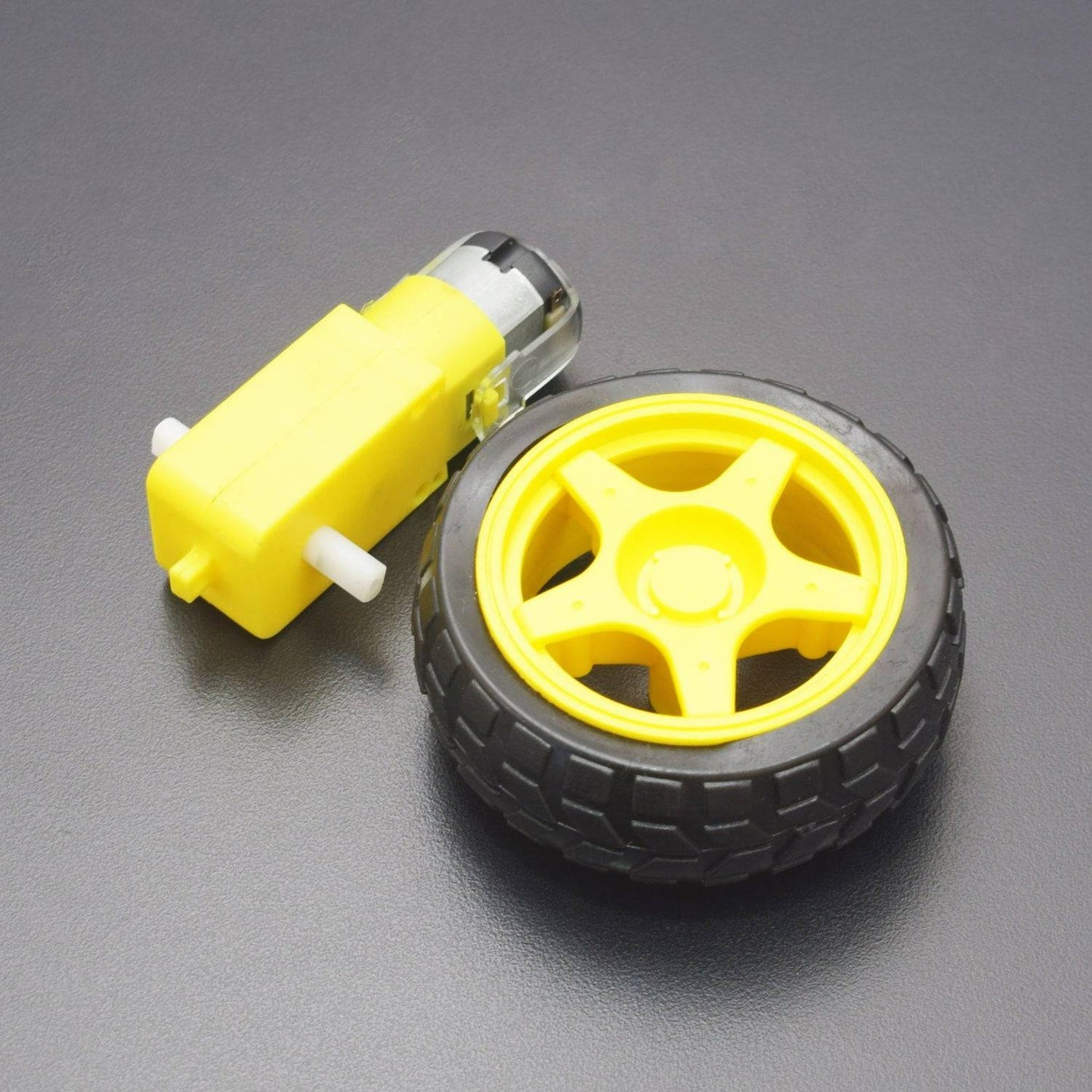 Plastic Robot Wheel Tyre With DC 3-6V Gear Motor For Smart Car - RC022-ML202 - REES52