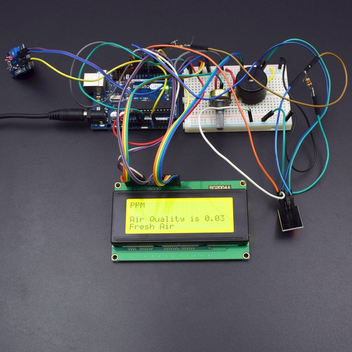 Make an IOT based Air Pollution Monitoring System using Arduino Uno - KT850 - REES52