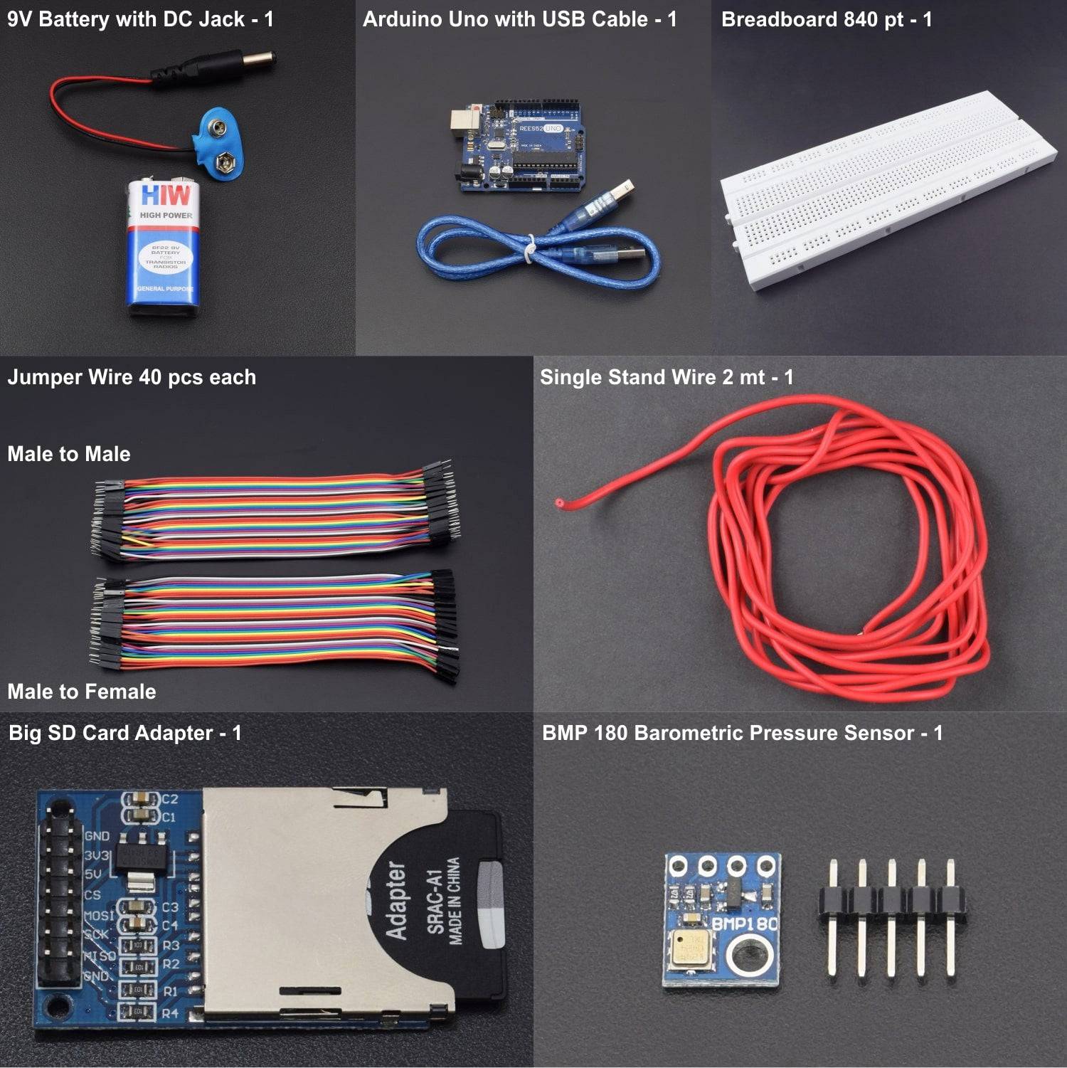 Make A Data Logger Using BIG SD CARD MODULE And BMP180 PRESSURE SENSOR - KT975 - REES52