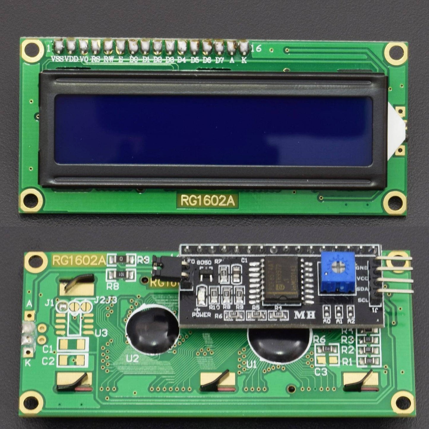 Test a 16*2 LCD display with I2C module interfacing with arduino uno - KT822 - REES52