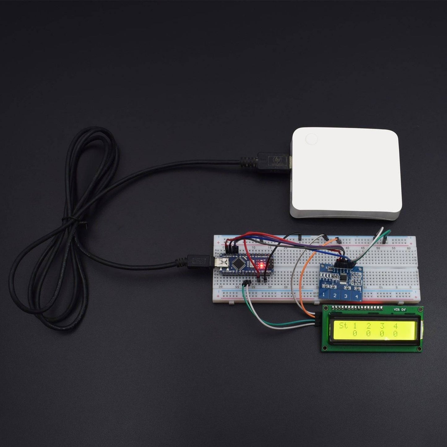 Testing TTP224 touch pad module using 16*2 LCD DISPLAY i2c module interfacing with arduino nano-KT925 - REES52