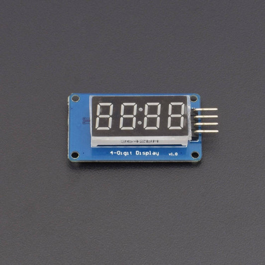 make a digital clock using 4 bit TM1637 Led display module and DS3231 RTC module interfacing with Arduino uno - KT808 - REES52