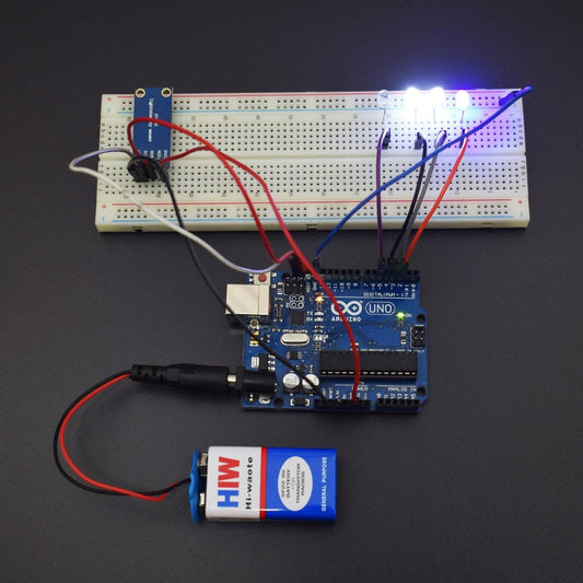 How to Control LED's Using GY-30 Light Intensity Sensor Module Interfacing with Arduino Uno - KT697 - REES52