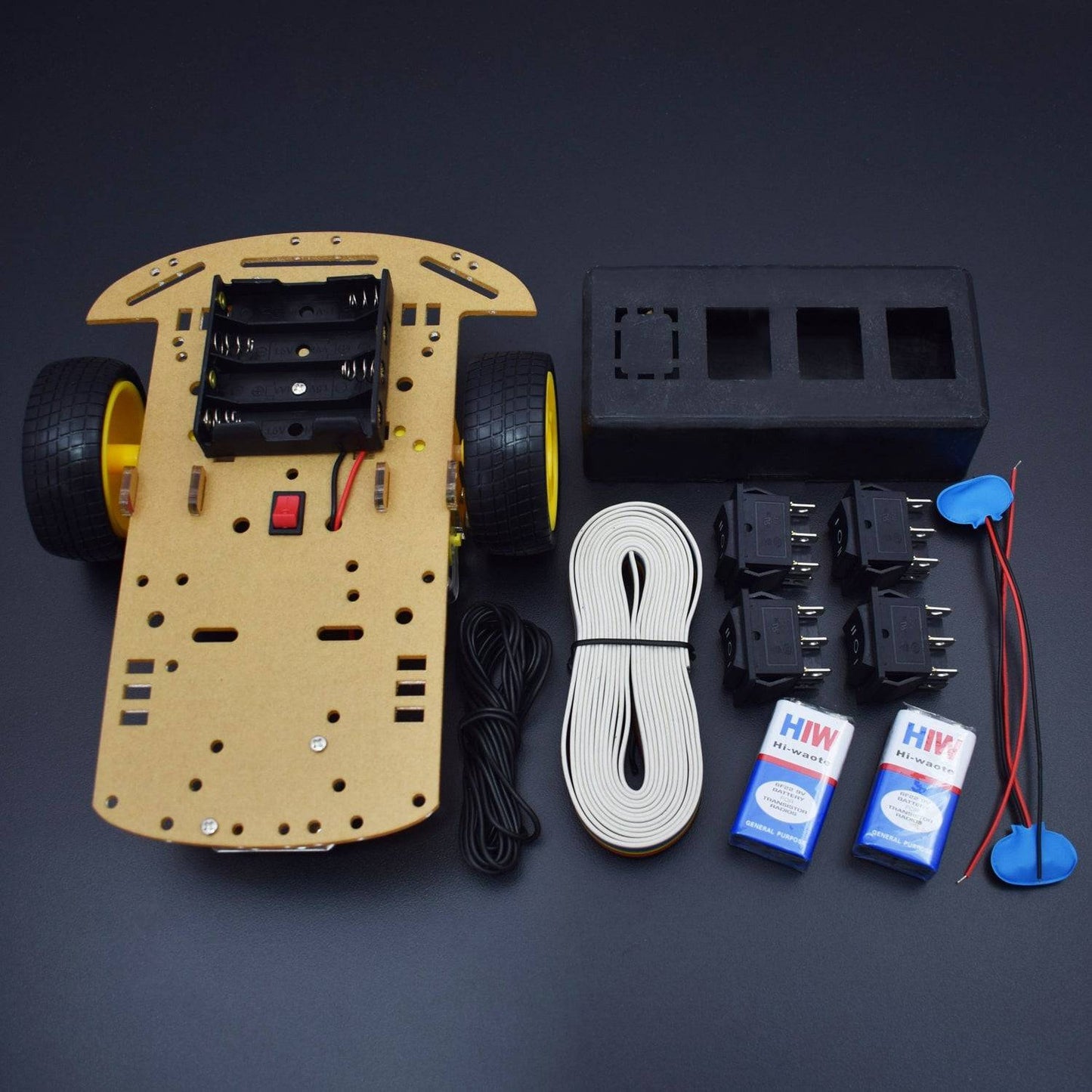 Make a DPDT Switch Controlled Robot Car - KT700 - REES52