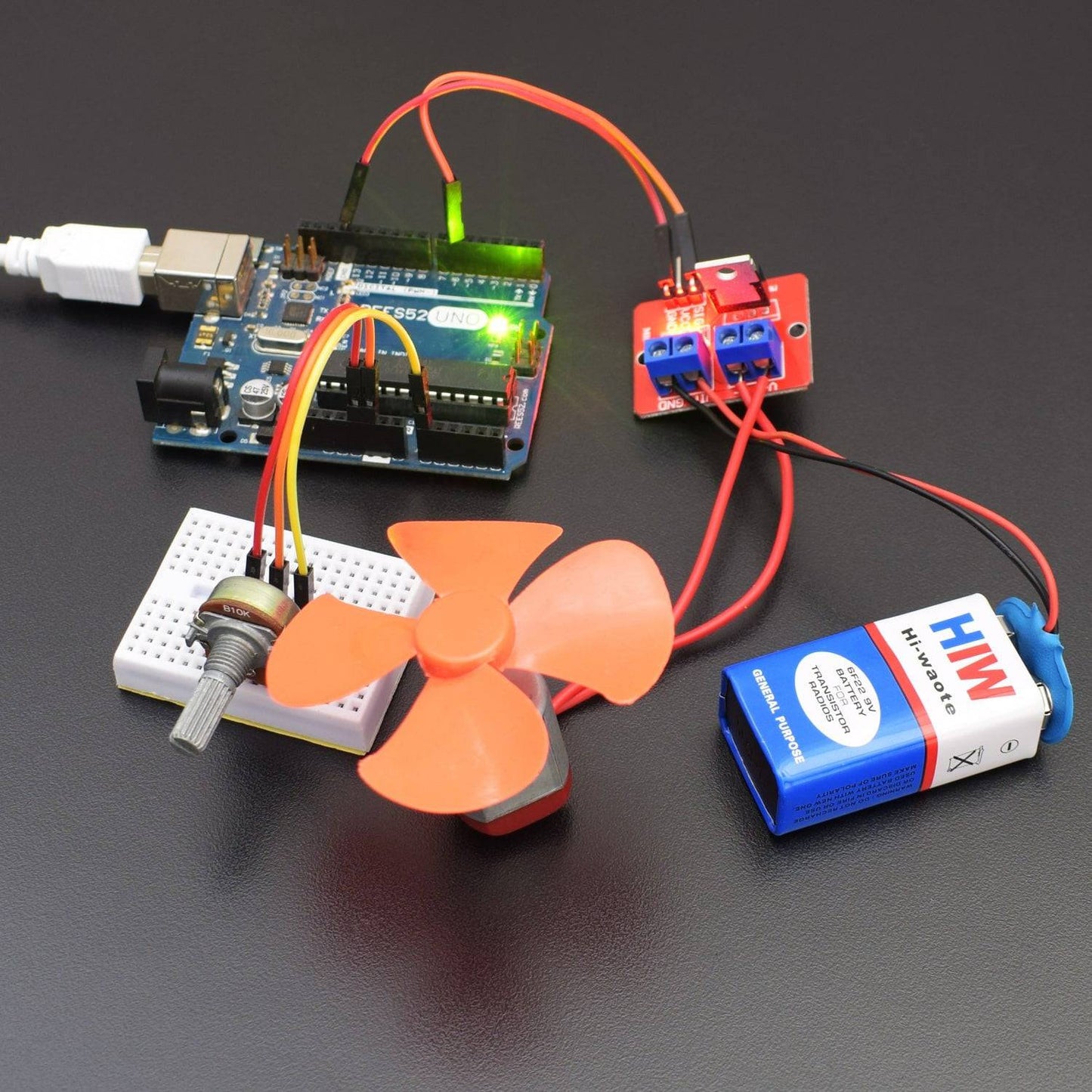 How to Control Power Supply Using IRF520 Mosfet Switch Interfacing with Arduino Uno - KT691 - REES52