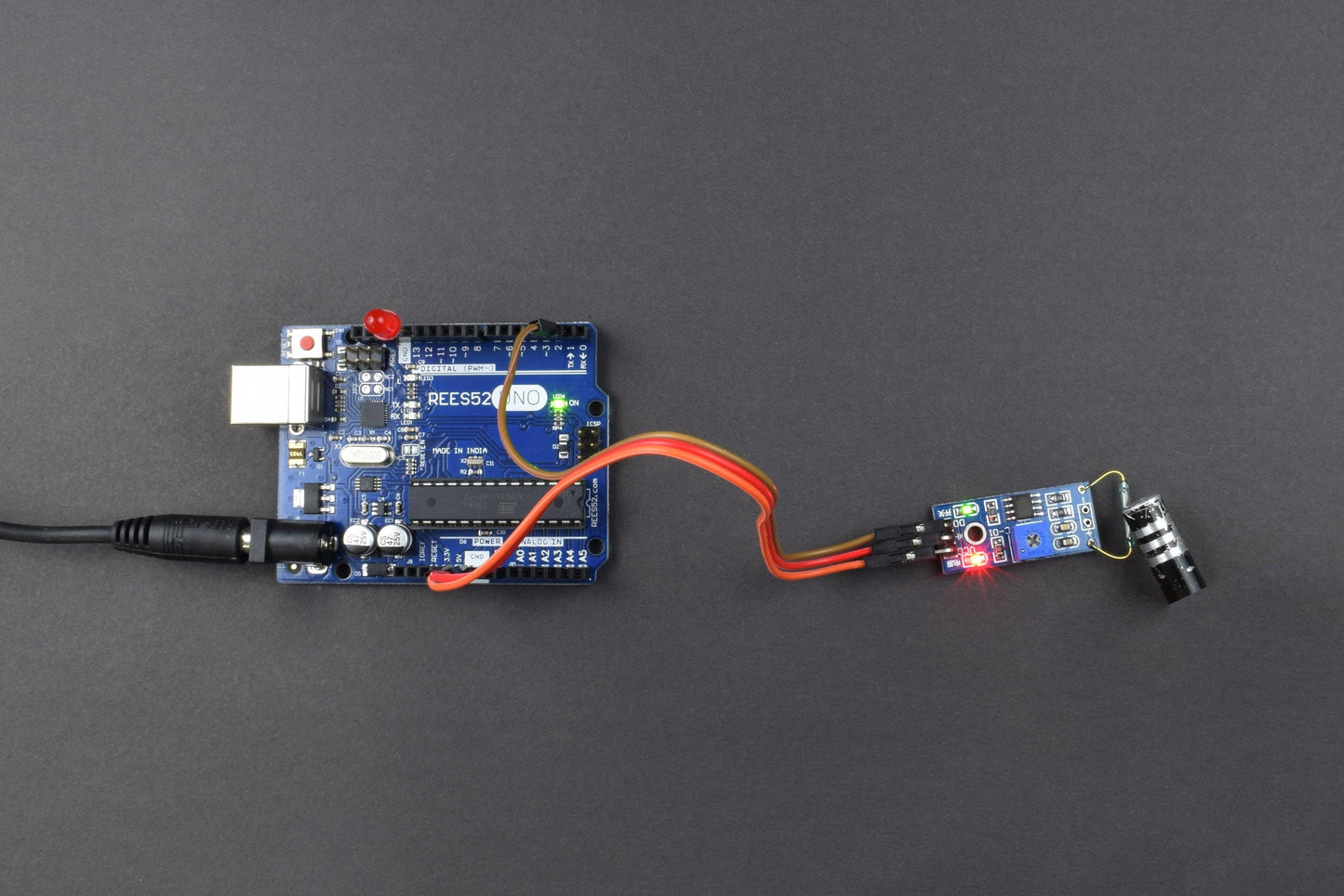 Turn on and off the Led using Magnetic Reed Sensor interfacing with Arduino Uno - KT831 - REES52
