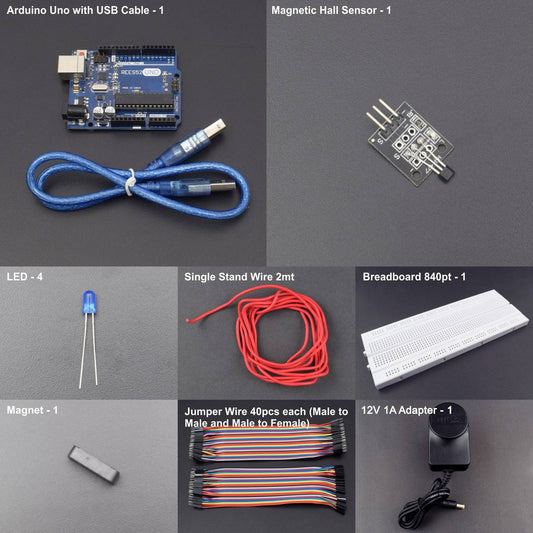 Control the LEDs using Hall Magnetic Sensor Module - KT621 - REES52