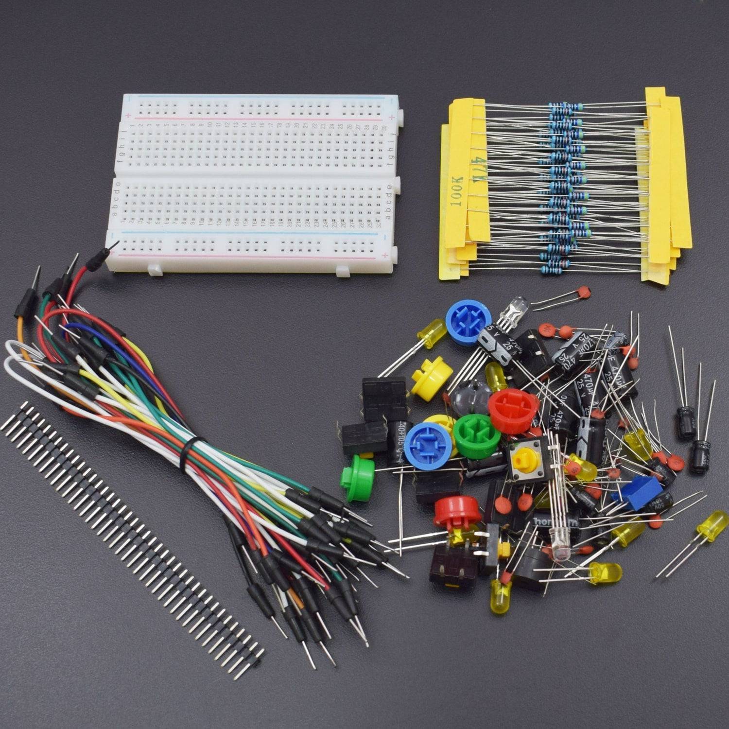Electronic Component Assorted Kit for Arduino, Raspberry Pi, STM32 (Pack of 458pcs) - RS1140 - REES52