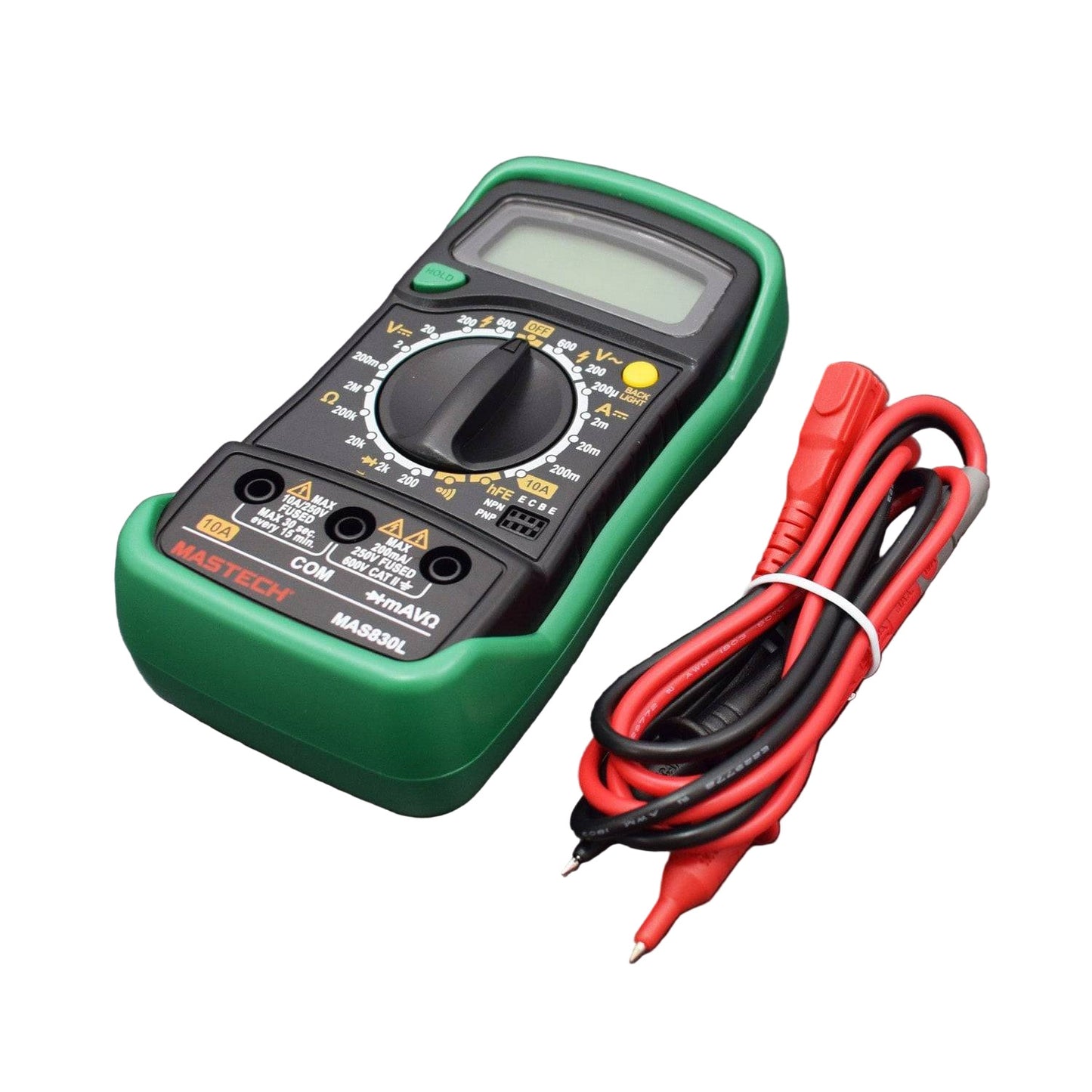 MAS830L Digital Multimeter - Multi meter with Probes, Original - RS1109 - REES52