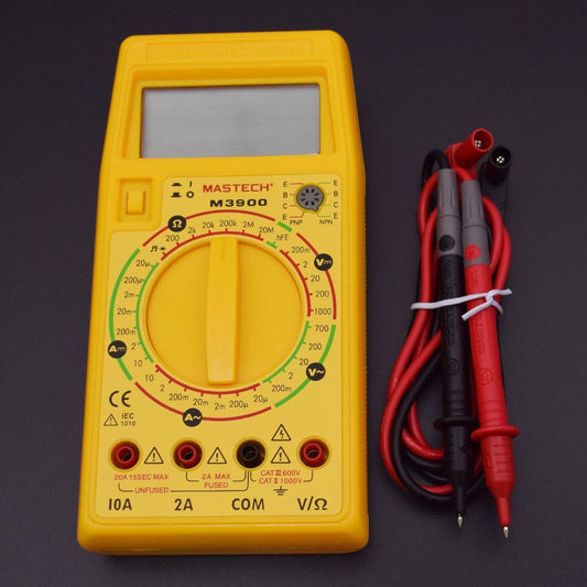 M3900 Medium Digital  Multimeter AC/DC 30-range, 20A , AC + DC Volt , AC + DC A. , Resistance, Hfe - RS1110 - REES52