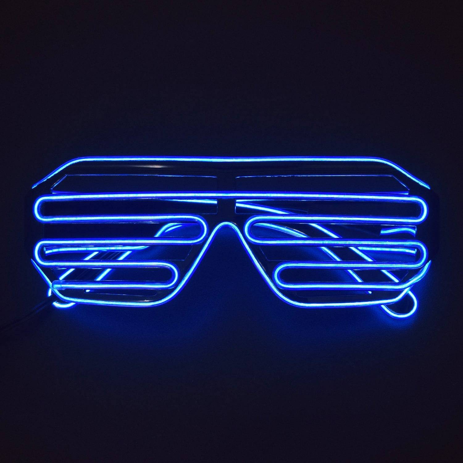 Glow Flashing Shutter Neon Rave Glasses El Wire LED