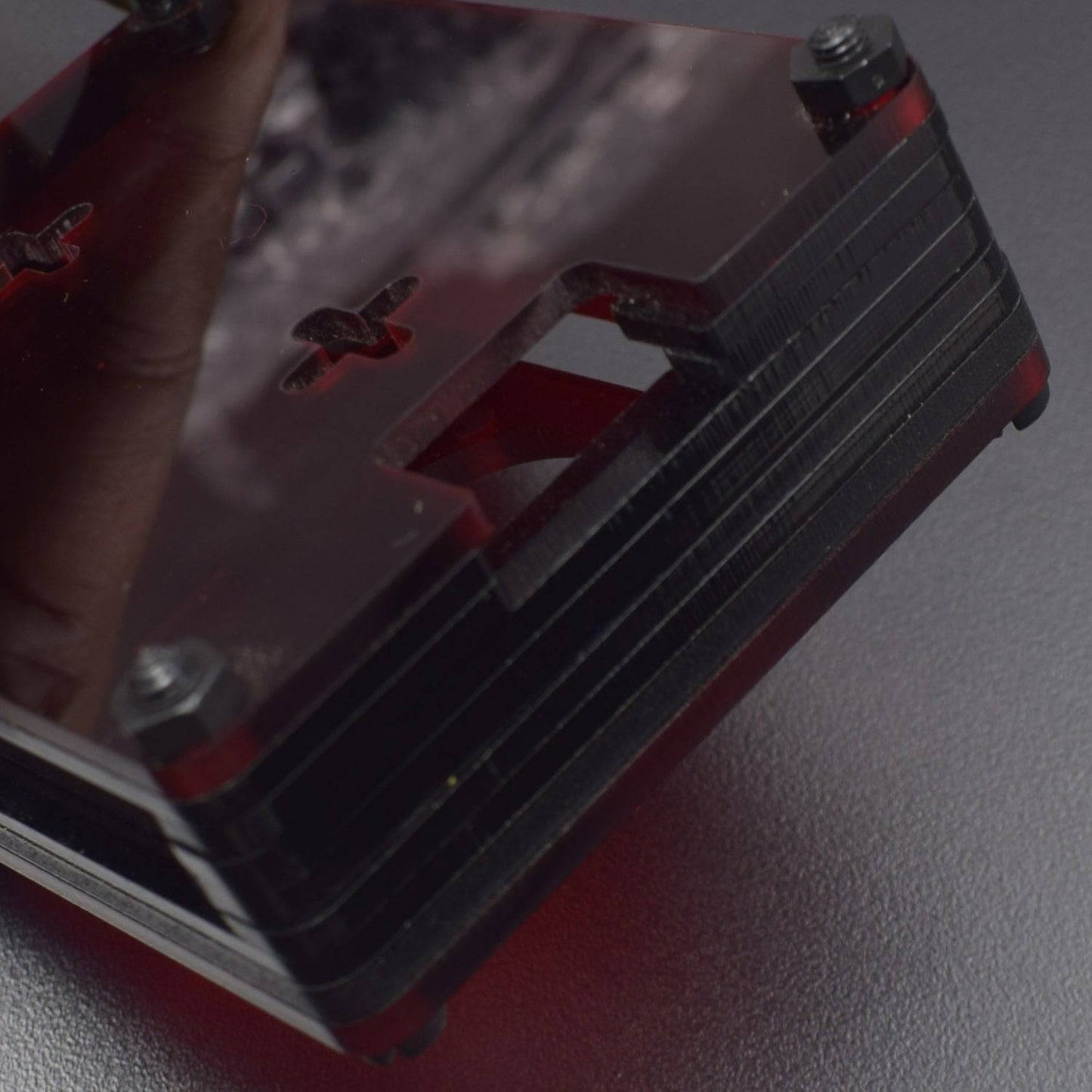 Raspberry Pi 4 7-Layer Acrylic Case Red - RS2292 - REES52