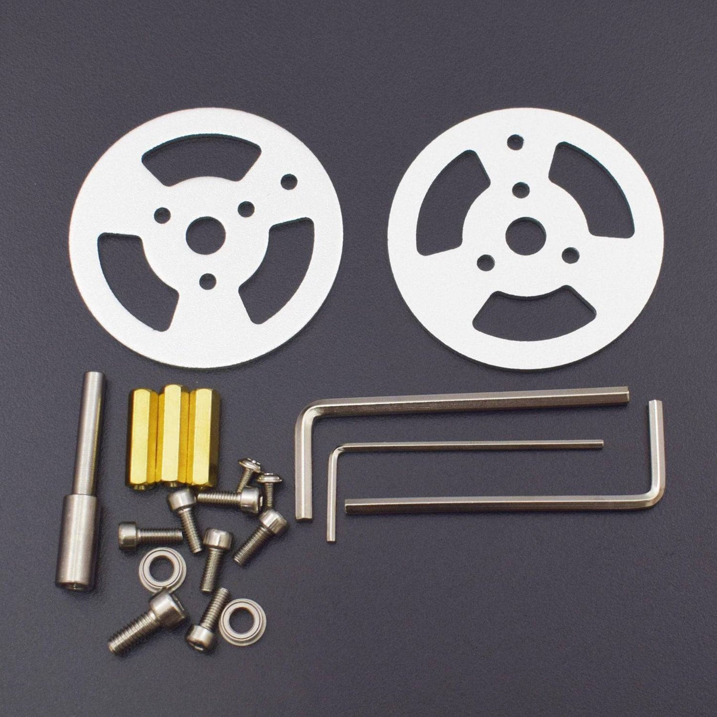 Aluminum Alloy All-metal Caterpillar Bearing Wheels Roller Tank Bear Tyre 4pcs/set - RS1466 - REES52