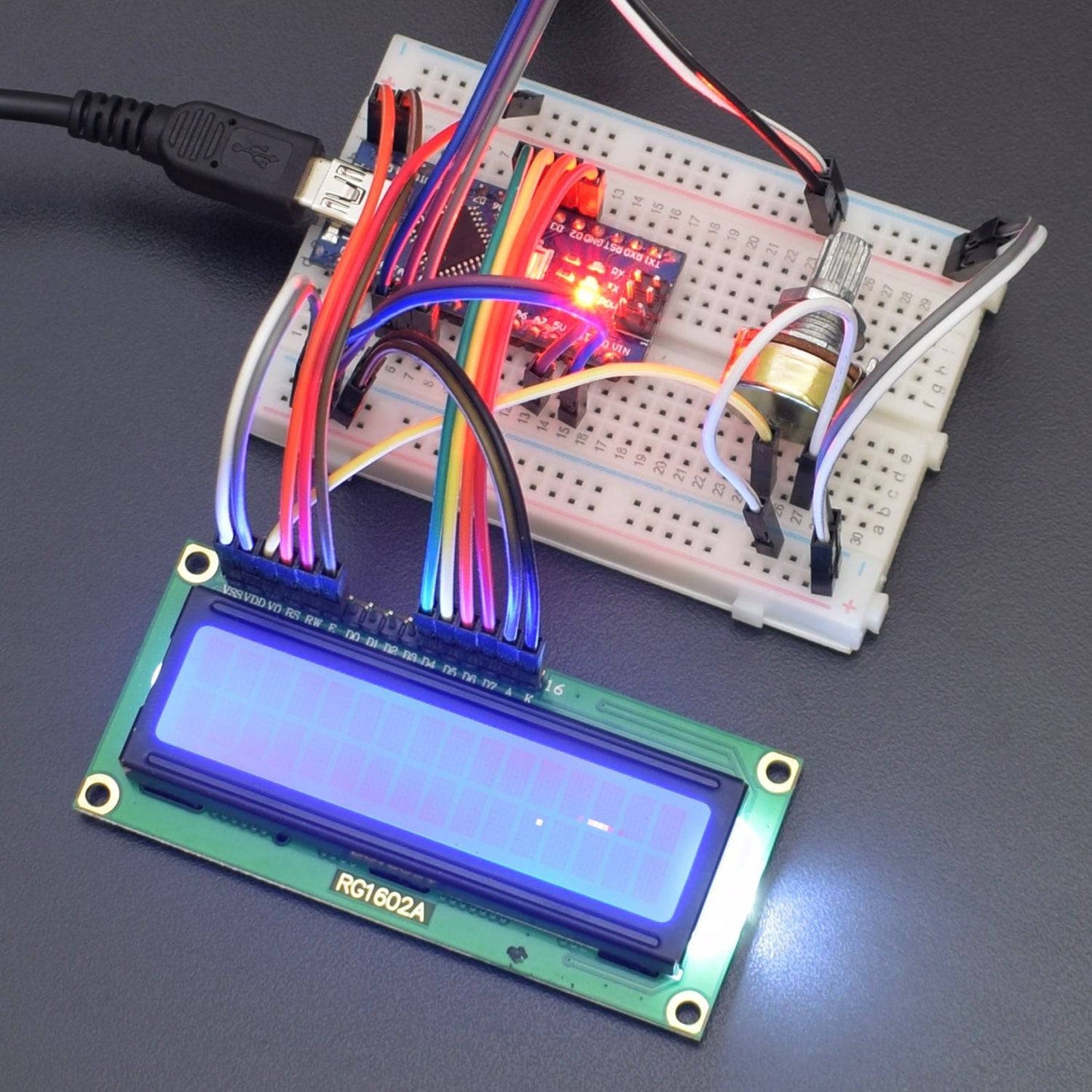 Make a Snake Maze game using 16*2 LCD and Joystick Module interfacing with Arduino Nano - KT877 - REES52