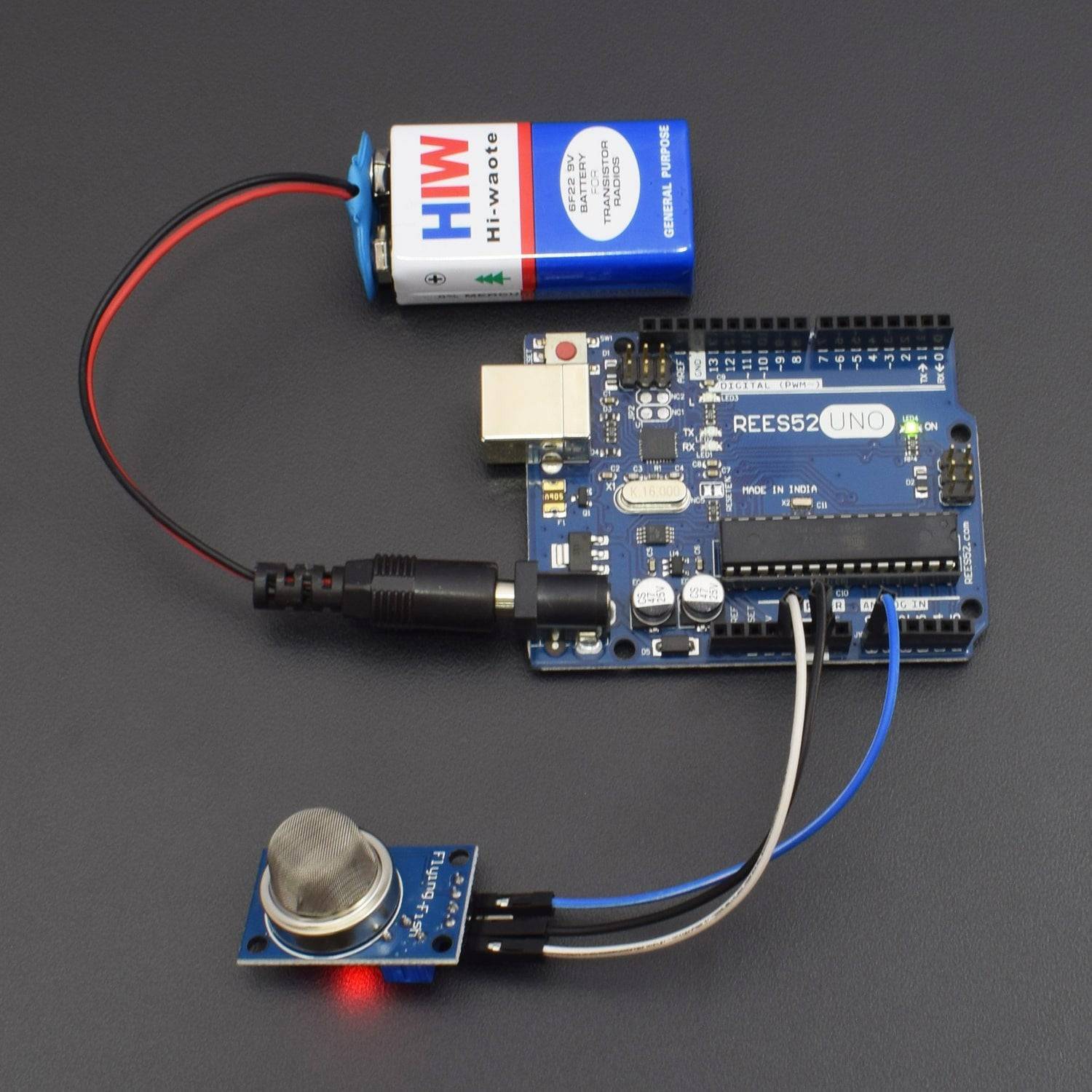 Testing a MQ-8 Gas Sensor interfacing with arduino uno -KT895 - REES52