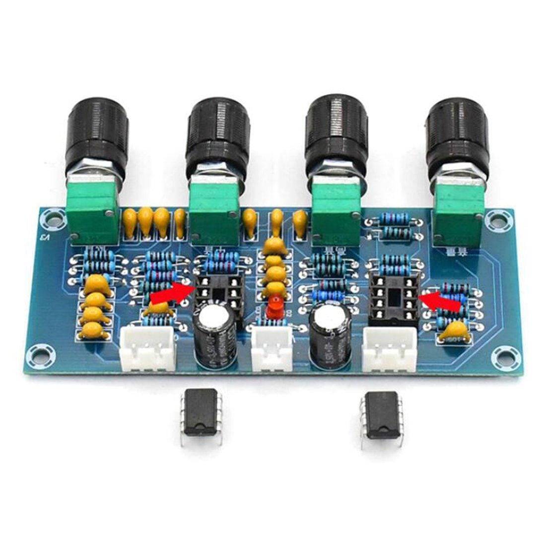 XH-A901 NE5532 Tone Board Preamp Pre-amp with Treble Bass Volume Adjustment Pre-Amplifier Tone Controller- RS2588 - REES52