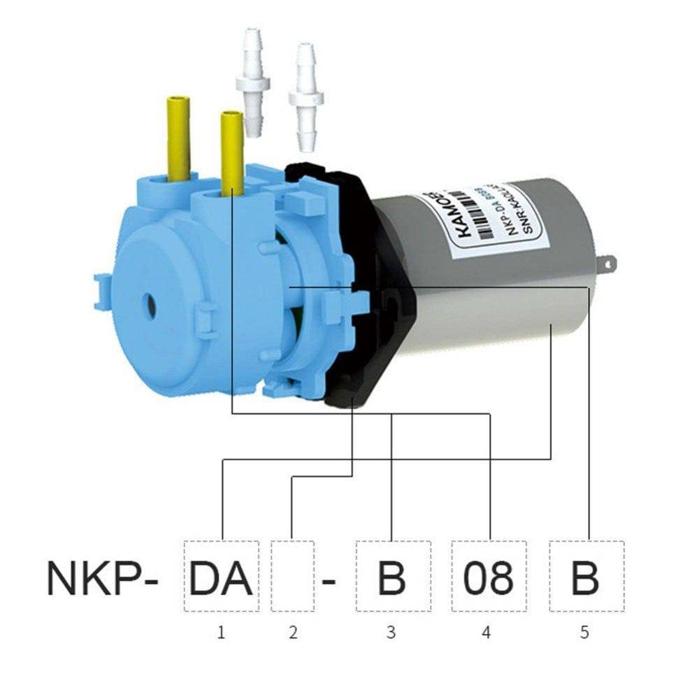 Small Dosing Pump DC 12V Micro Self-Priming Mute Mini Peristaltic Liquid Pump for Analytical Laboratory Dose - RS2664 - REES52