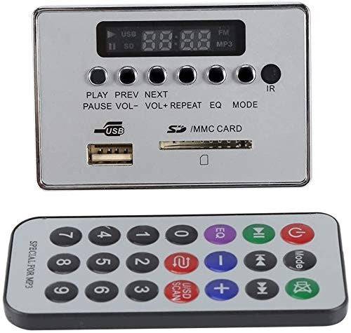MP3 Decoder, DC12V Bluetooth MP3 Decoder Board Audio Module USB SD TF FM Radio Lossless WMA/WAV- RS2545 - REES52