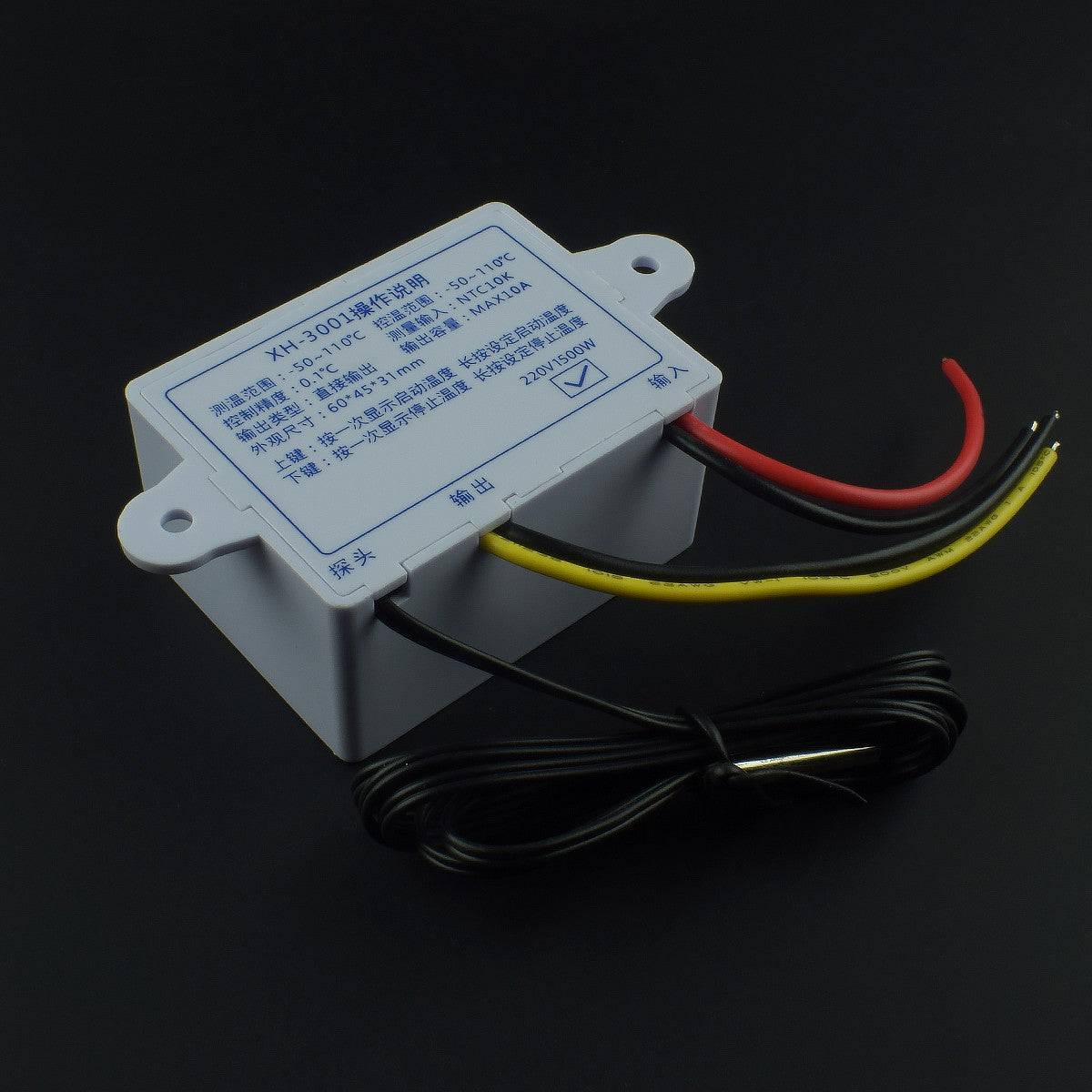 XH-W3001 Digital Temperature Controller 220V/1500W AC 10A Thermostat Control Probe, W3001 Temperature Controller-RS2613 - REES52