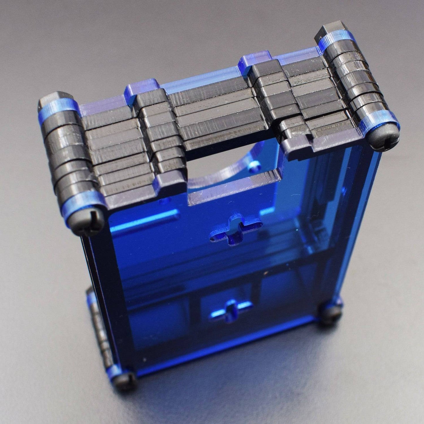 Raspberry Pi 4 7-Layer Acrylic Case Blue And Black - RS2296 - REES52