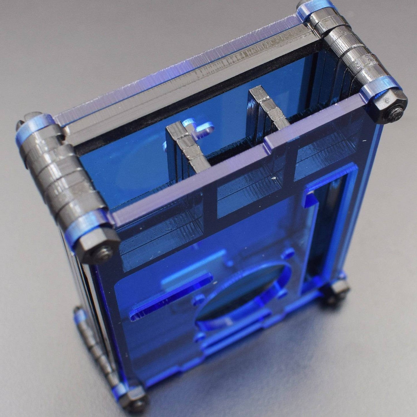 Raspberry Pi 4 7-Layer Acrylic Case Blue And Black - RS2296 - REES52