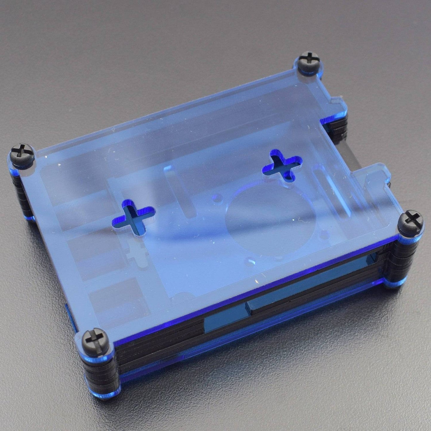Raspberry Pi 4 7-Layer Acrylic Case Blue And Black - RS2296 - REES52