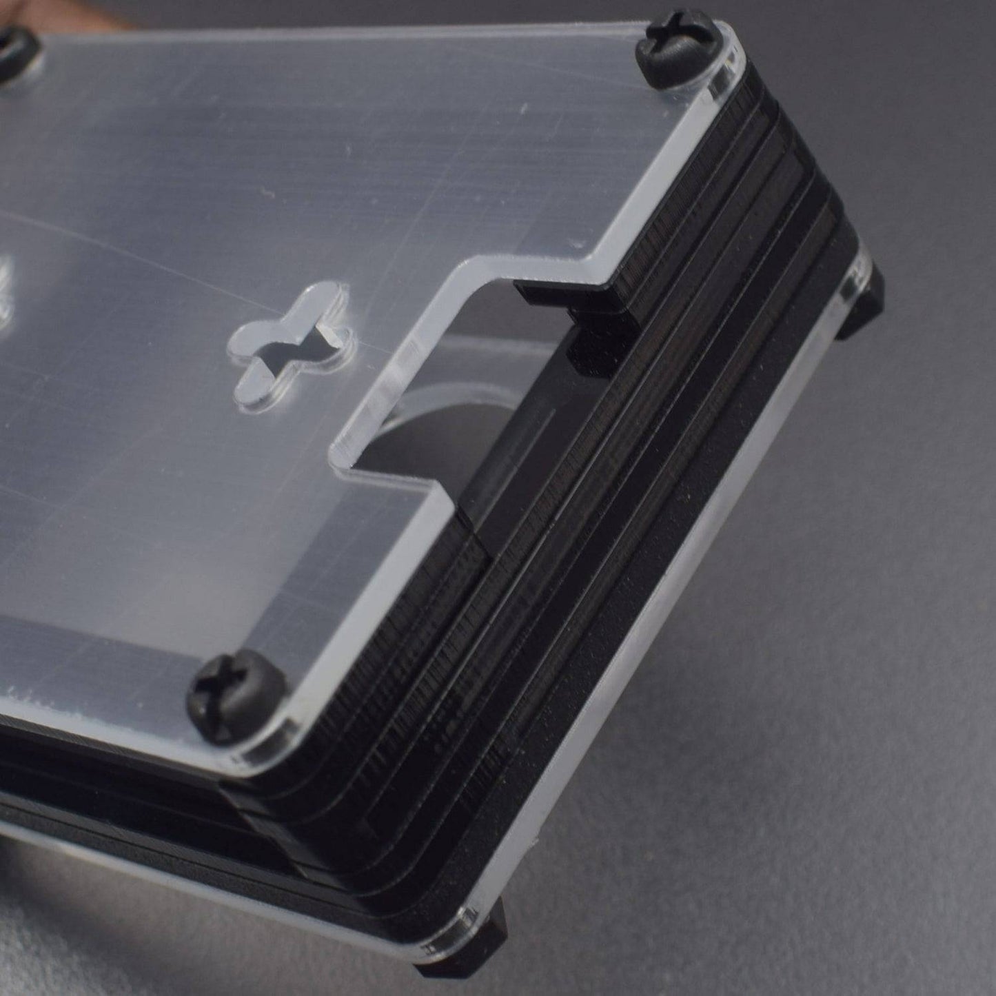 Raspberry Pi 4 7-Layer Acrylic Case Black And Transparent (Type - D) - RS2309 - REES52