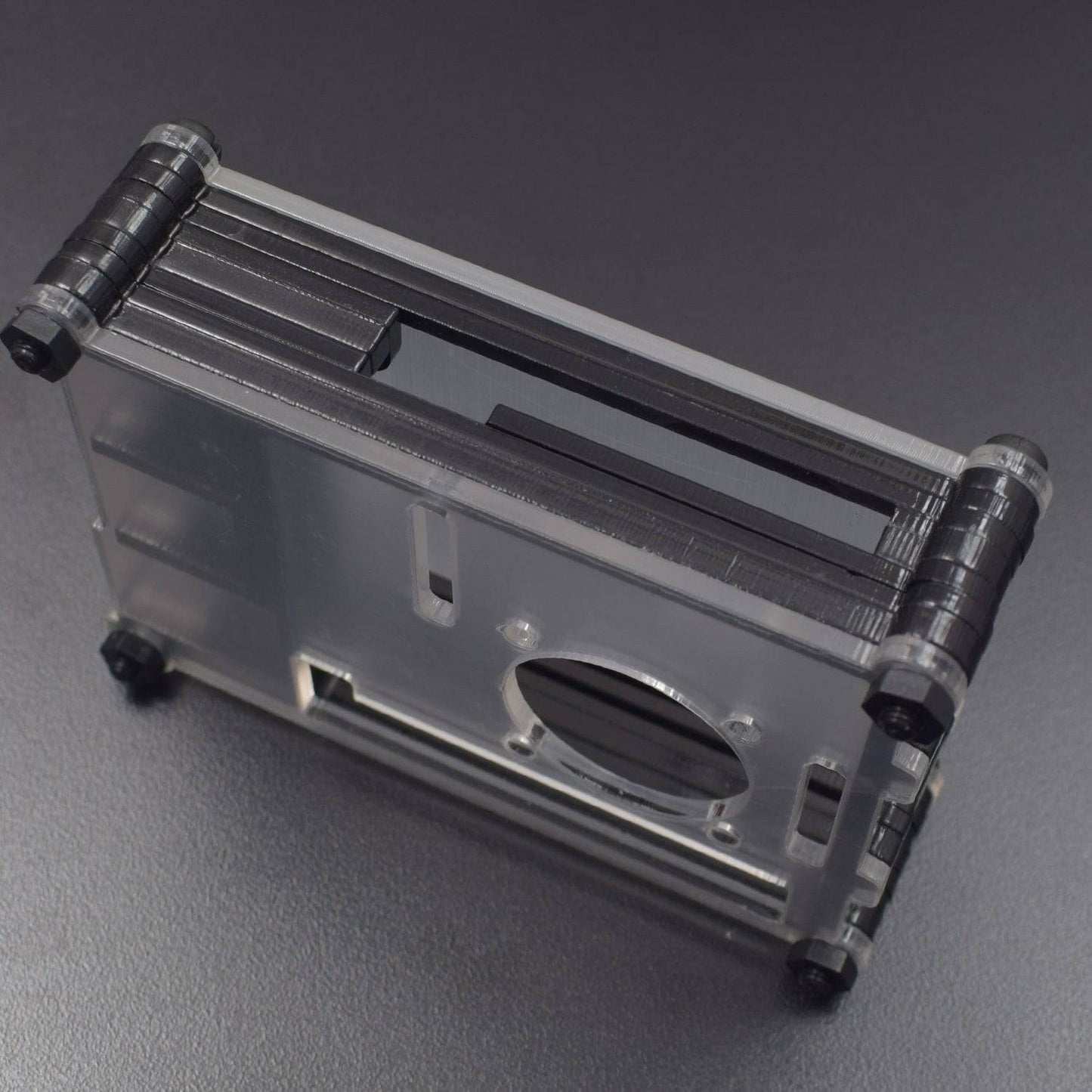 Raspberry Pi 4 7-Layer Acrylic Case Black And Transparent (Type - D) - RS2309 - REES52