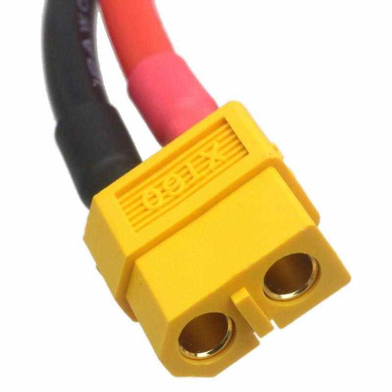SafeConnect XT60 Male with 14AWG Silicon Wire 10cm - RS3292 - REES52