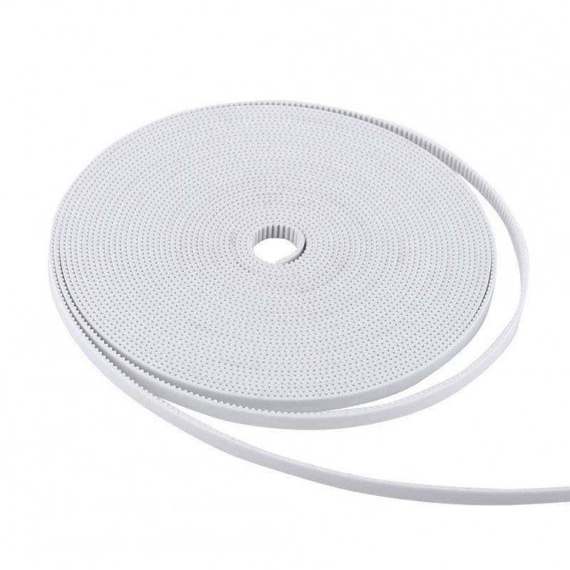 6mm GT2 Timing Belt White Open Timing Belt - 10 Meter