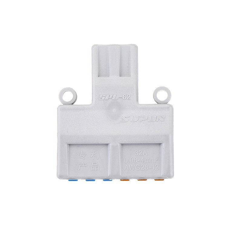 PCT-SPL-62 0.08-2.5mm 6:2 Pole Wire Connector Terminal Block with Spring Lock Lever for Cable Connection - RS3390 - REES52