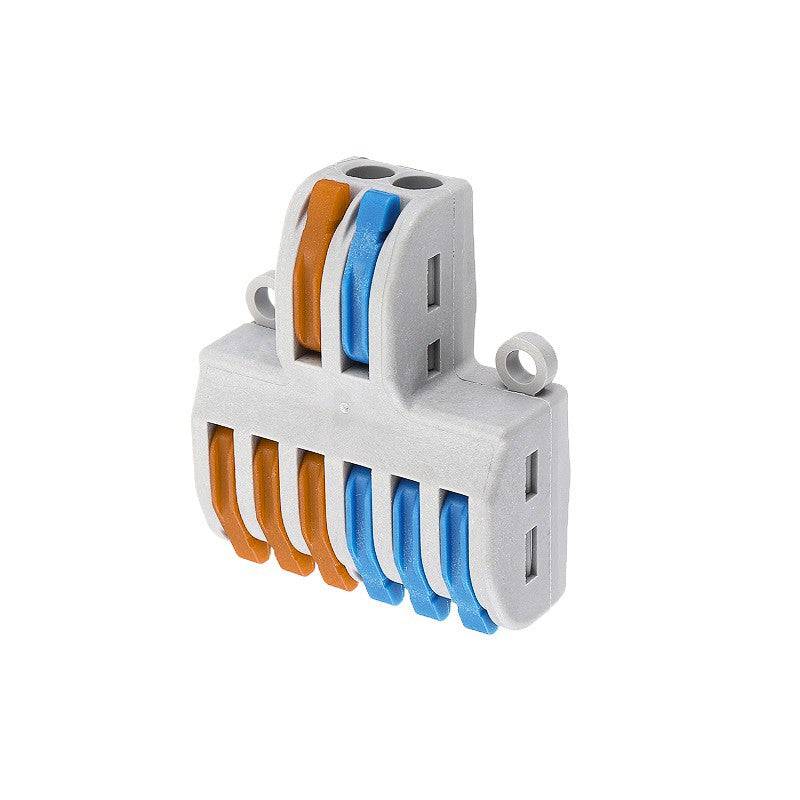 PCT-SPL-62 0.08-2.5mm 6:2 Pole Wire Connector Terminal Block with Spring Lock Lever for Cable Connection - RS3390 - REES52