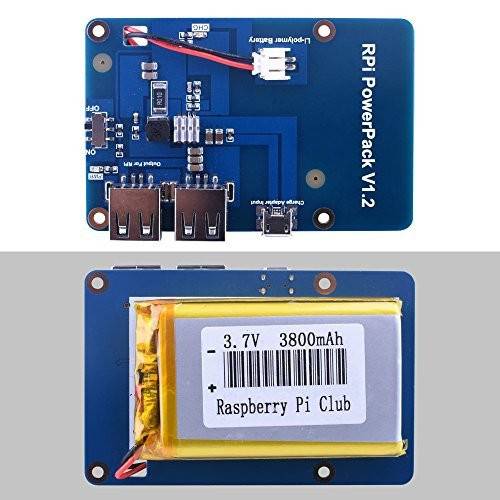 Lithium Battery Pack Power Extension Card with Switch for Raspberry Pi 3.2 Model B, 1 Model B + Pi Banana - RS1002 - REES52