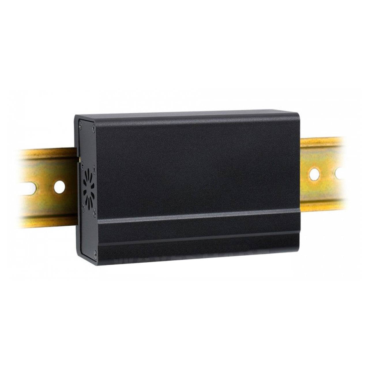Aluminum Case for Raspberry Pi 4 with Cooling Fan and Heatsinks DIN Rail Mount - RS2443 - REES52