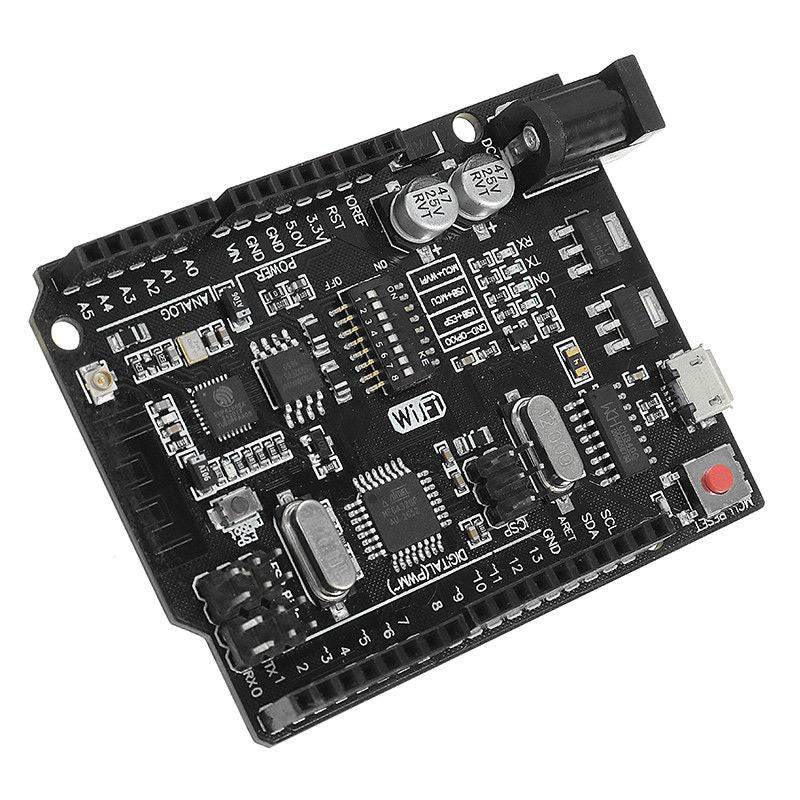 Uno+WiFi R3 AtMega328p+NodeMSU ESP8266 32mb Memory USB-TTL CH340G Compatible for Arduino UNO- RS2636 - REES52