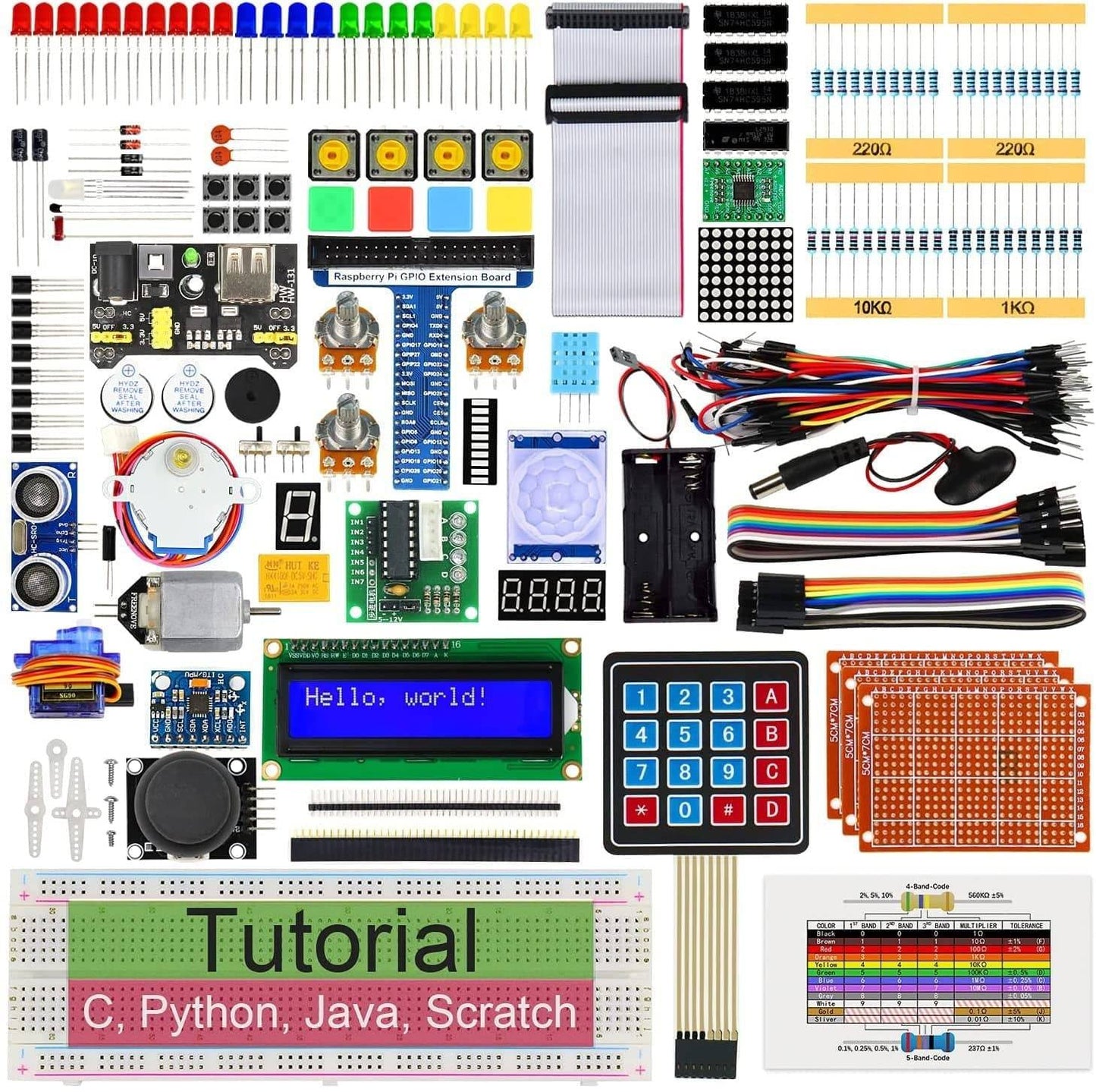 Ultimate Starter Kit for Raspberry Pi 4 B 3 B+ 400, 561-Page Detailed Tutorials, Python C Java Scratch Code- B09JV1CXBN - REES52