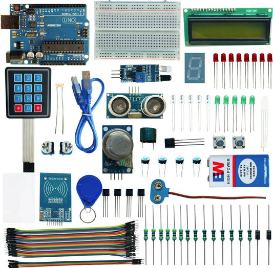 UNO R3 Board Starter Kit 30+ DIY Projects Video tutorials - B09SBJ2B5_P - REES52