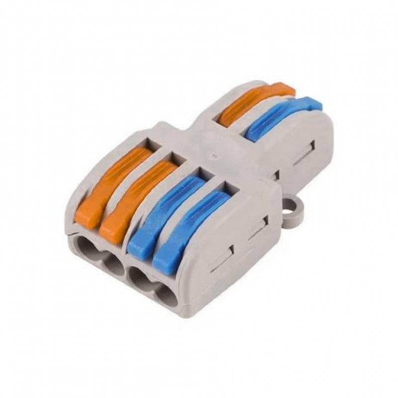 PCT-SPL-42 0.08-2.5mm 4:2 Pole Wire Connector Terminal Block with Spring Lock Lever for Cable Connection-RS3161 - REES52