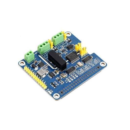 2-Channel Isolated CAN FD Expansion HAT for Raspberry Pi, Multi Protections - RS2129 - REES52